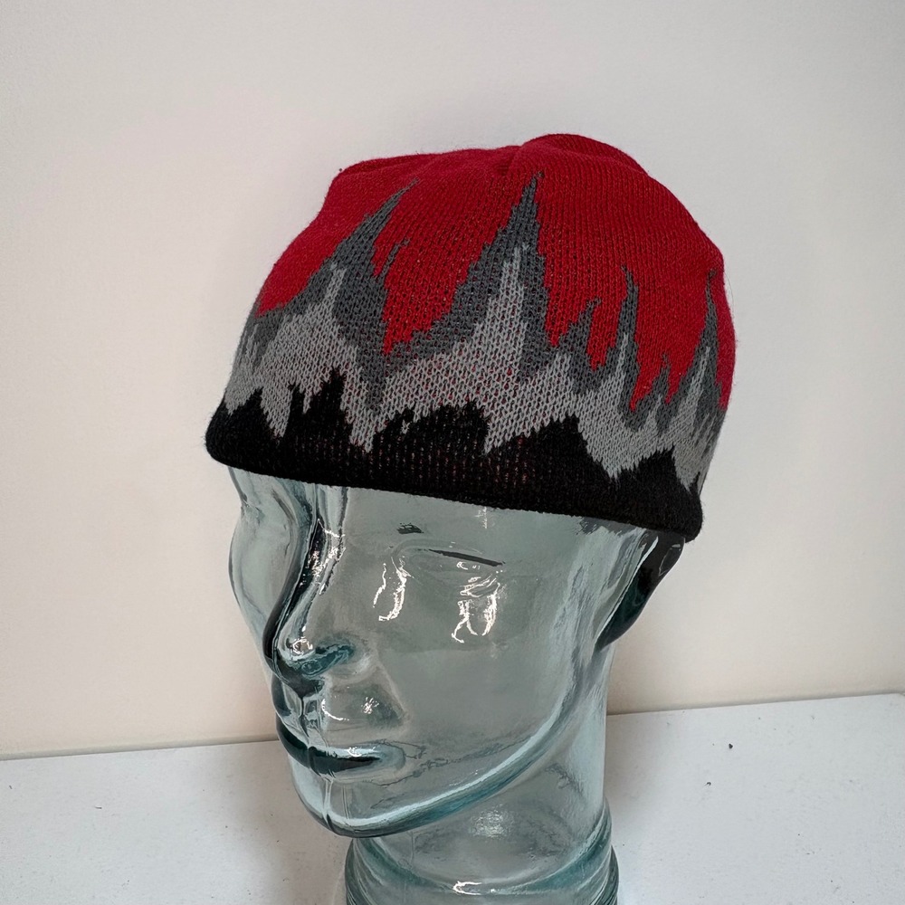 Y2K 2000's Screamer Flame Skull Cap Beanie